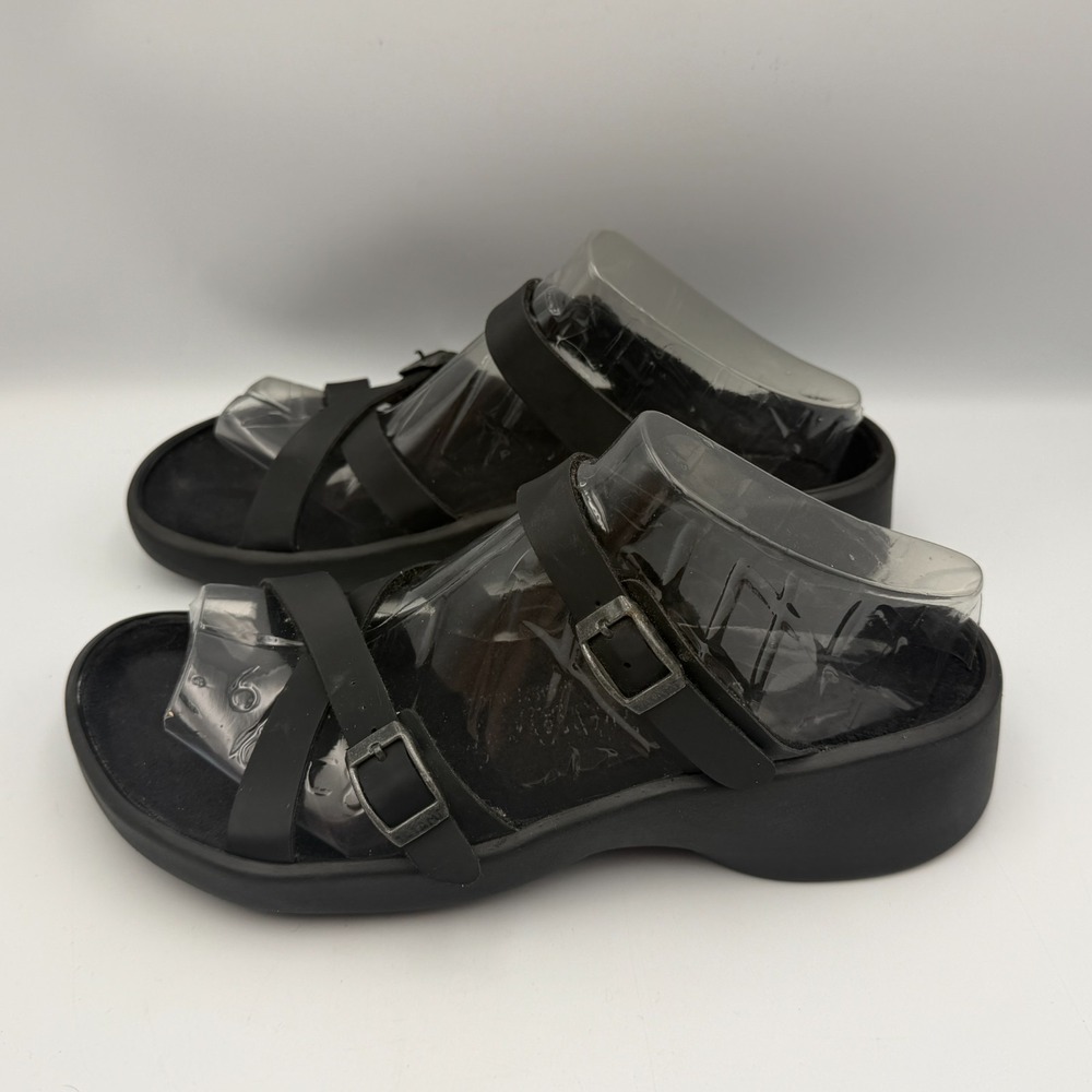 Birkenstock Tatami Womens 7.5 38 Black Leather Cross Strapy Sandals Discontinued